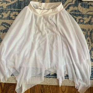 White chiffon ballet skirt. Size is large to extra large. Body Wrappers.